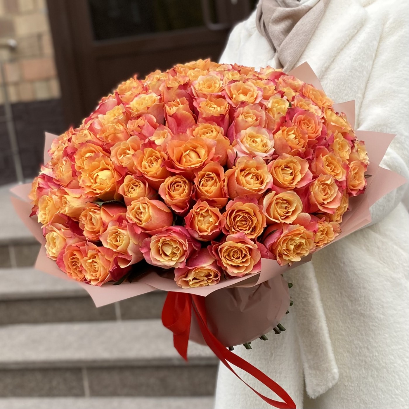 101 оранжевая роза 3D